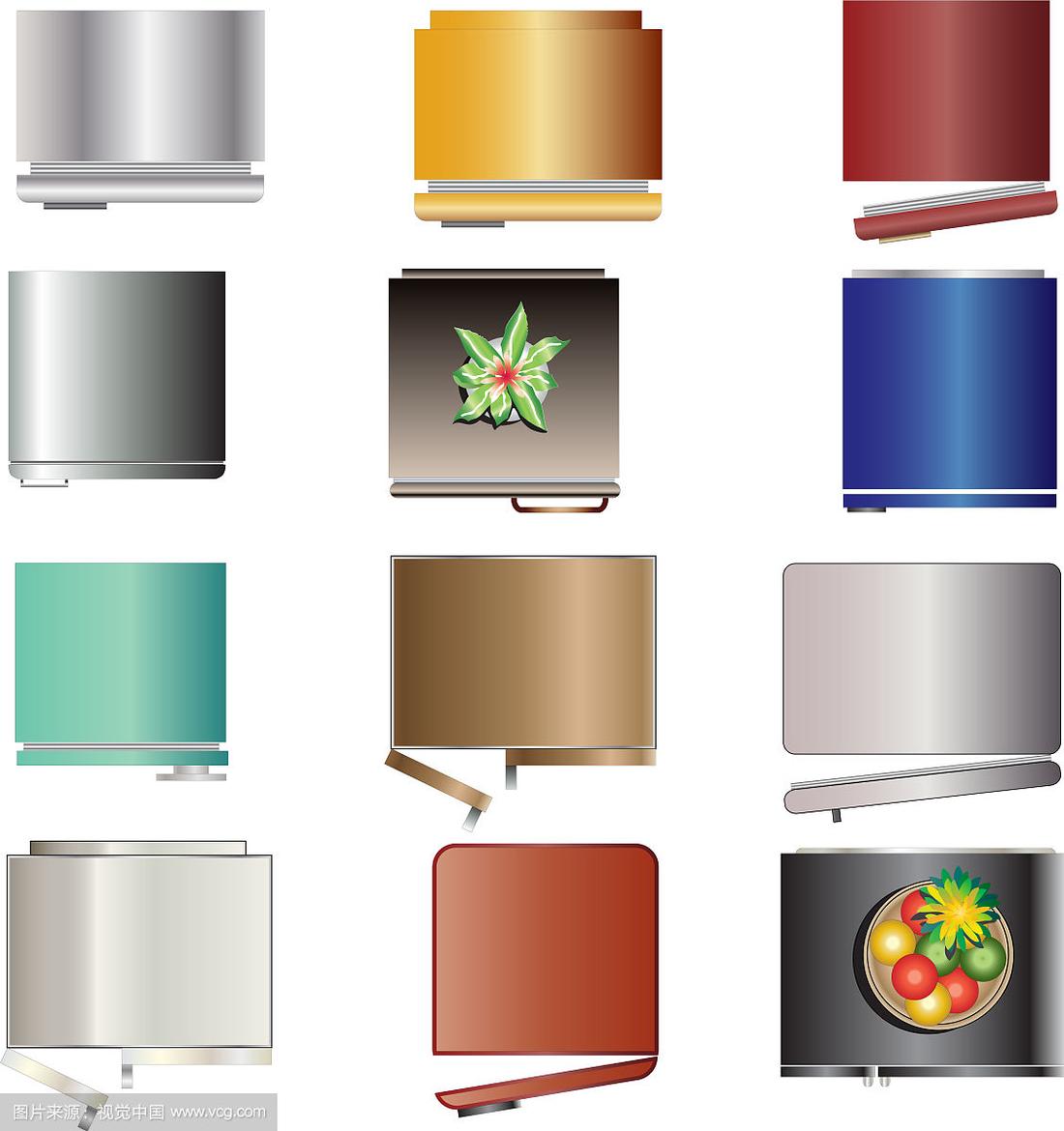 廚房設備冰箱俯視圖的設計與應用